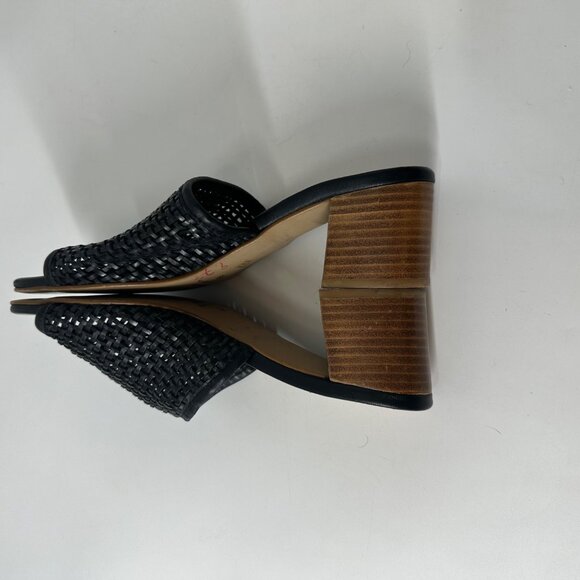 Anthropologie Black Woven Heeled Sandals Size 7.5 - Picture 6 of 9